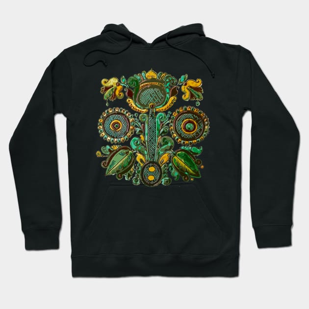 Traditional Ukraine folk flowers decor Hoodie by Gogodzy